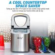 Deco Chef Compact Countertop Ice Maker 26LBs in 24HRs, 9 Ice Cubes in 6 Minutes, Stainless For Cheap