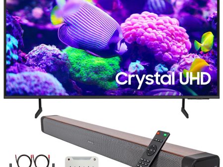 Samsung DU7200 50  Crystal 4K UHD Smart TV (2024) + Premium Soundbar + Mount Kit Supply