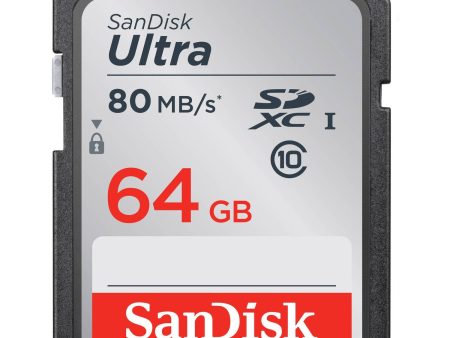 Sandisk Ultra SDXC 64GB UHS Class 10 Memory Card, Up to 80MB s Read Speed Sale