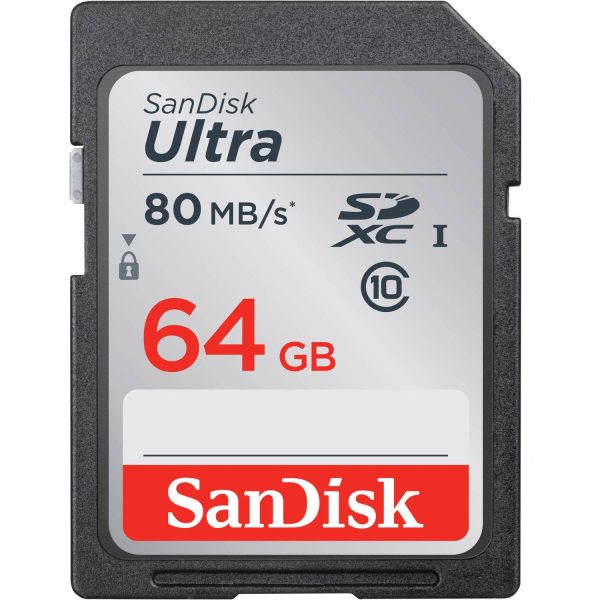 Sandisk Ultra SDXC 64GB UHS Class 10 Memory Card, Up to 80MB s Read Speed Sale