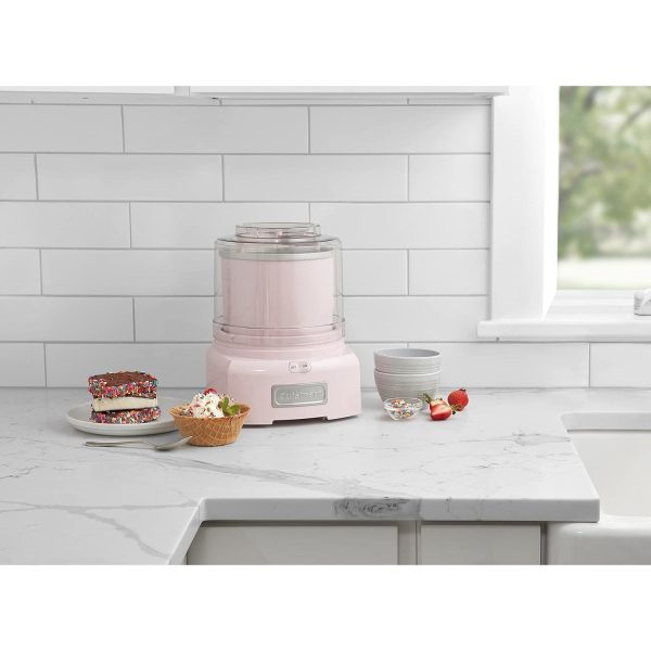 Cuisinart ICE-21PK Frozen Yogurt - Ice Cream & Sorbet Maker, Pink, 1.5 Quart, Refurbished Online Hot Sale