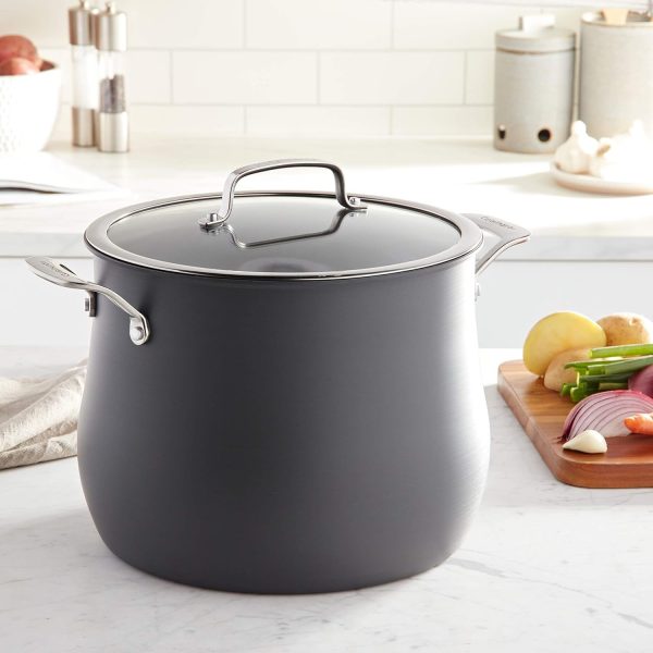 Cuisinart 12-Quart Stockpot, Hard Anodized Contour Stainless Steel w Cover Sale