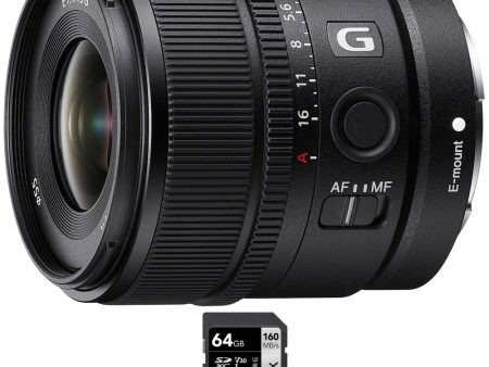 Sony E 15mm F1.4 G APS-C Large-Aperture Wide-Angle G Lens with Lexar 64GB Card on Sale