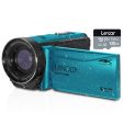 Minolta 4K Ultra HD   56 MP Waterproof Camcorder Blue with Lexar 128GB Card Online Sale