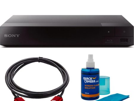 Sony BDP-S1700 Streaming Blu-ray Disc Player w  Cleaning Kit and HDMI Cable Bundle on Sale