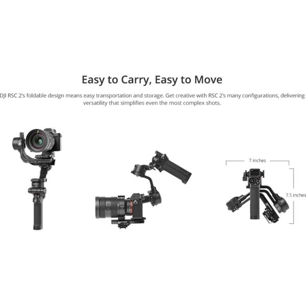 DJI RSC 2 Gimbal 3-Axis Stabilizer for DSLR Cameras, CP.RN.00000121.01, Open Box Discount