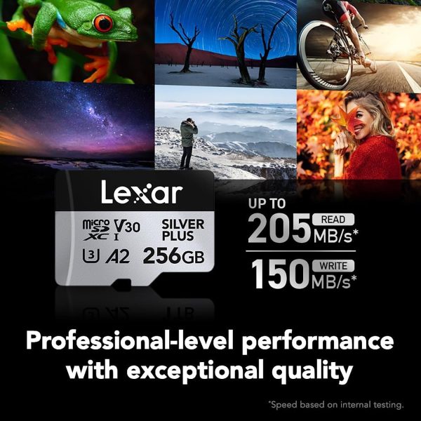 Lexar 256GB Professional Silver Plus microSDXC Card, 205MB s Read, 150MB s Write For Discount