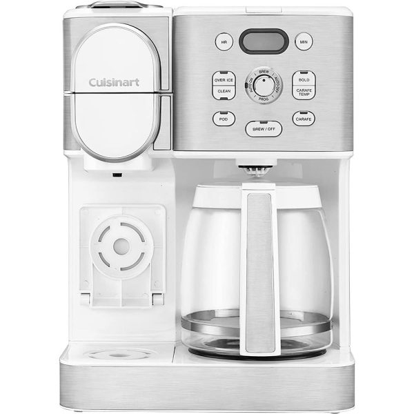 Cuisinart 2-IN-1 Center Combo Brewer Coffee Maker, White - Open Box Discount