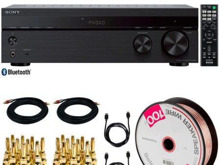 Sony STRDH190 2-Ch Stereo Receiver w  Phono Inputs & Bluetooth + Audio Cable Kit Online now