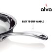 Alva Chef Stainless Steel Frying Pan Skillet Oven Dishwasher Safe, Cookware Fry 11in Fashion