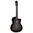 Dean EC BKB Espana Classical Acoustic Guitar, Solid Spruce Top, Black Burst Hot on Sale