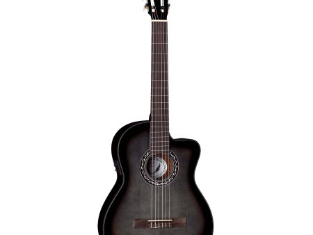 Dean EC BKB Espana Classical Acoustic Guitar, Solid Spruce Top, Black Burst Hot on Sale