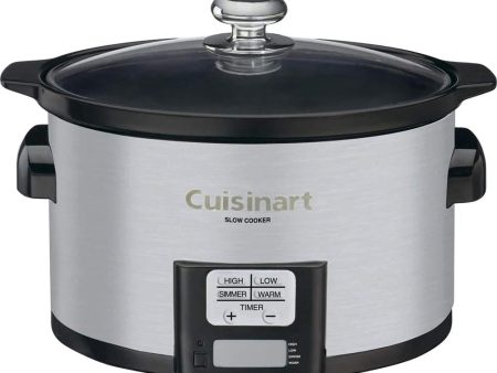 Cuisinart PSC-350 3.5 Quart Programmable Slow Cooker, Stainless Steel, Refurbished Online Sale