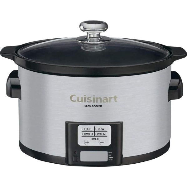 Cuisinart PSC-350 3.5 Quart Programmable Slow Cooker, Stainless Steel, Refurbished Online Sale